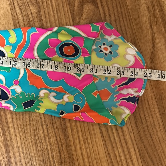 Alice and Trixi Multicolored Boho Bell Sleeve 100% Silk Blouse Size M - Picture 9 of 10